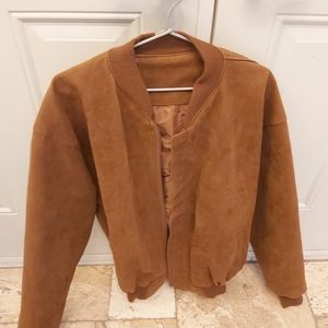 Suede bomber